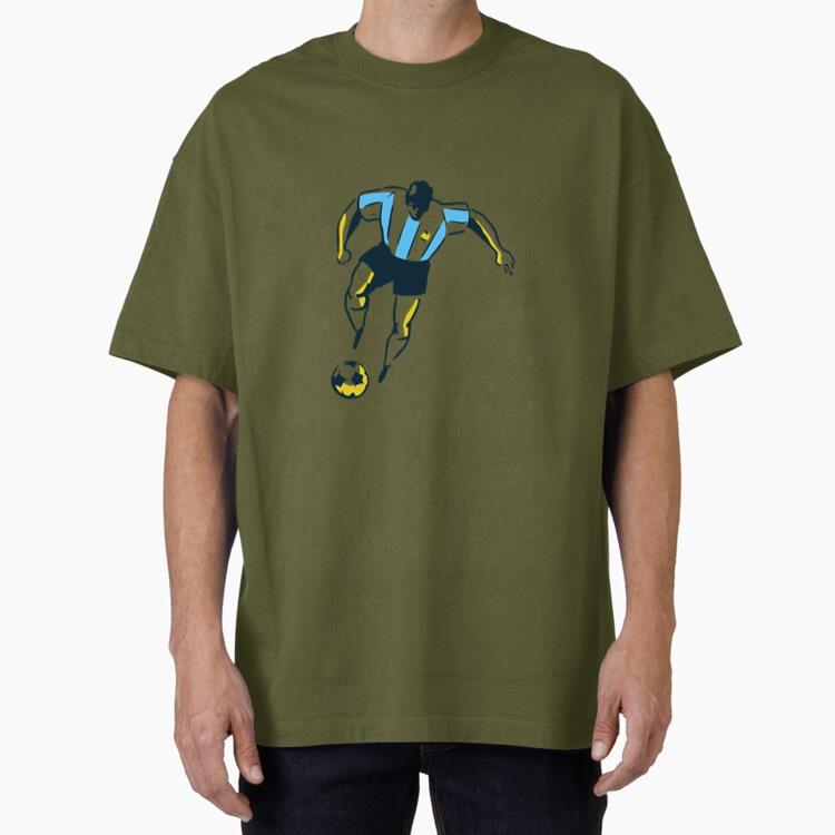 Argentinian Soccer Player Traditional Icon Oversized T-Shirt