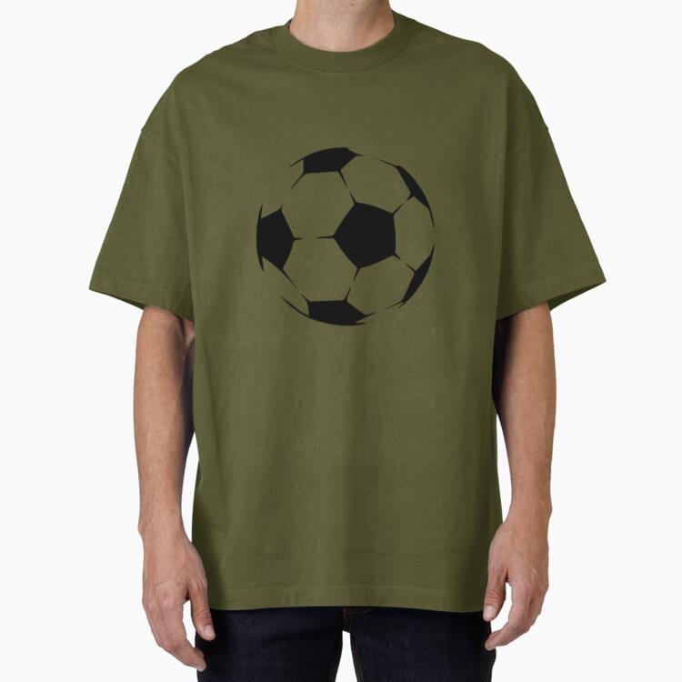 Ball Soccer Pentagon Sketch Oversized T-Shirt