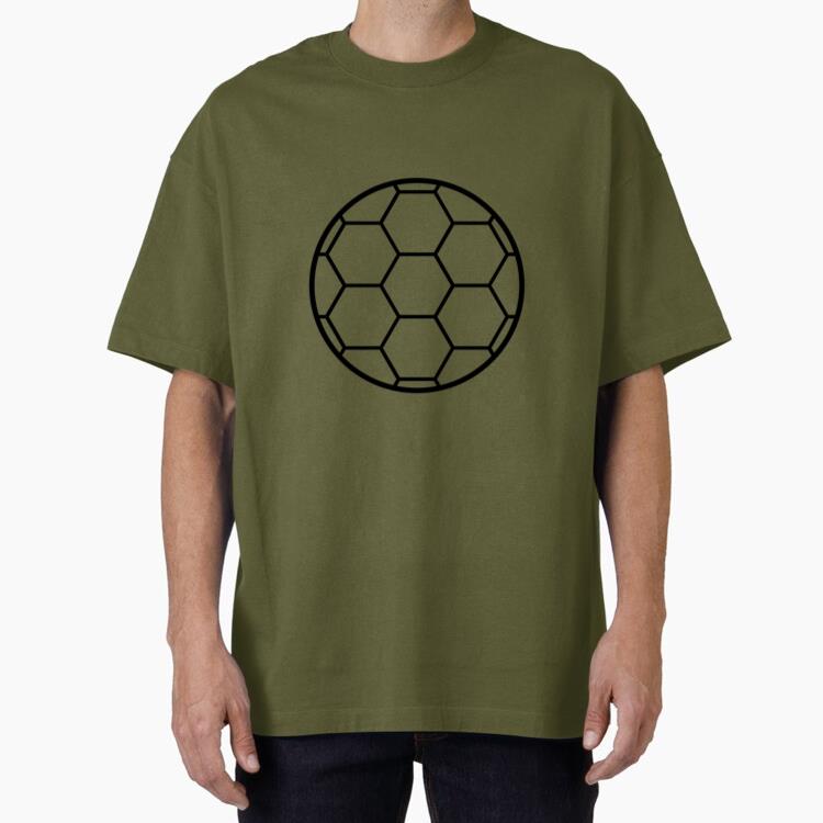 Big Soccer Ball Stroke Oversized T-Shirt