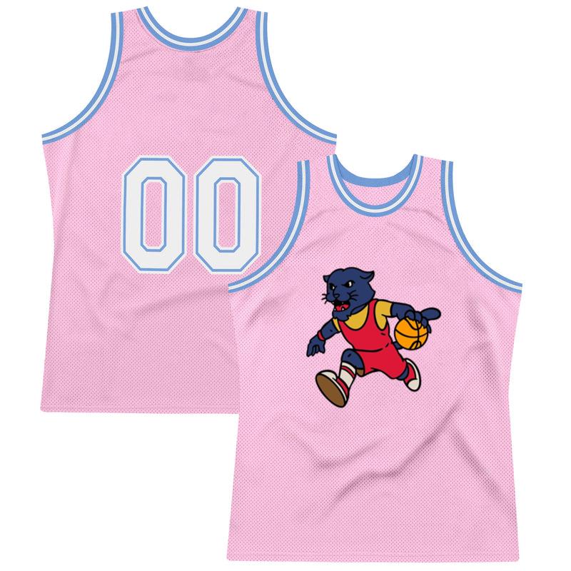 Cartoon Panther Running With A Basketball Ball Basketball Jersey