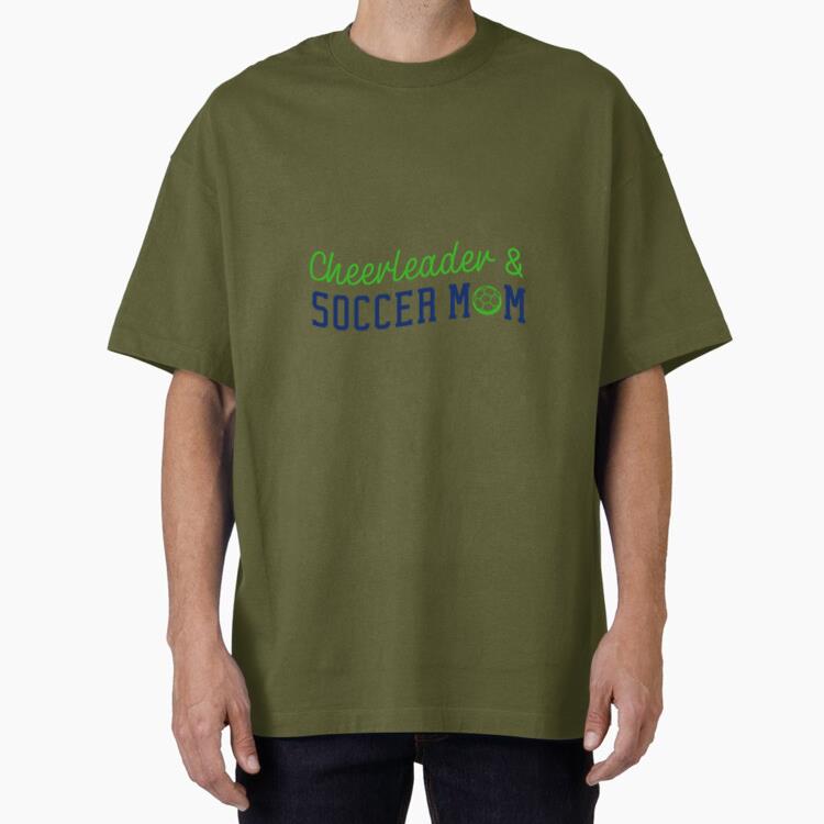 Cheerleader Soccer Mom Design Oversized T-Shirt