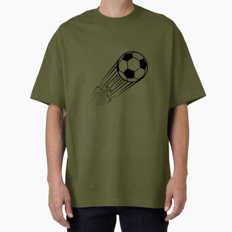 Flying Soccer Ball Oversized T-Shirt