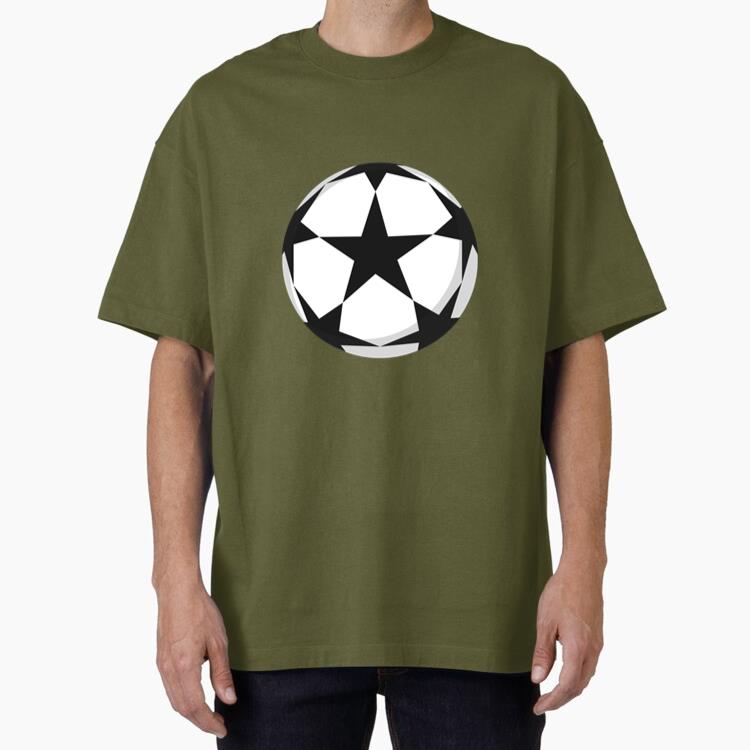 Football Star Soccer Illustration Oversized T-Shirt