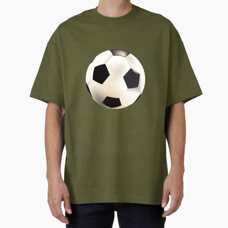 Glossy Soccer Ball Oversized T-Shirt