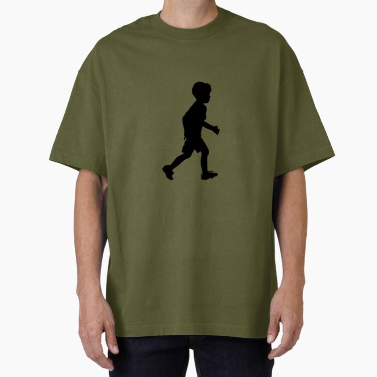 Kid Soccer Silhouette Oversized T-Shirt