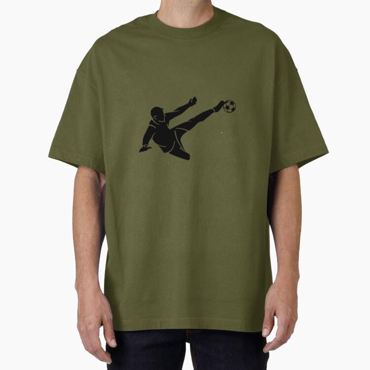 Male Soccer Player Cut Out Oversized T-Shirt