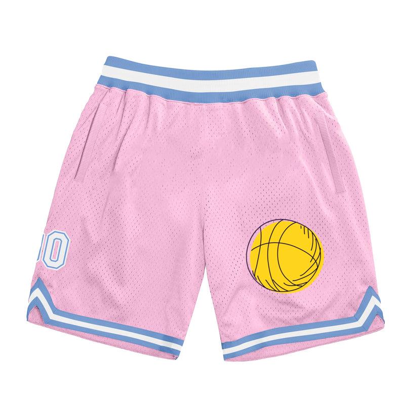 Yellow Basket Ball Hand Drawn Basketball Shorts